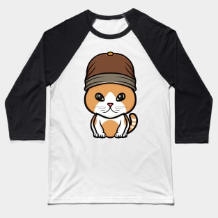 Cat with a hat Baseball T-Shirt